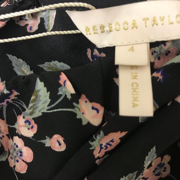 Rebecca Taylor Tilda Silk Ruffle Floral Dress NWT - Picture 6 of 9